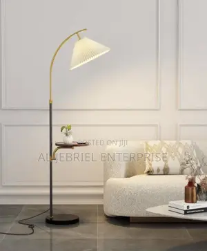 Luxury Arc Floor Lamp with Side Table