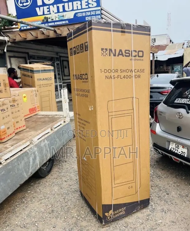 Super Durable Nasco Glass Door Display Fridge (NAS400FL-1DR) - 1