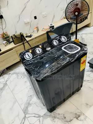 Nasco NAS-07-TW 7kg Semi Automatic Twin Tub Washing Machine - Black