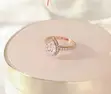 Pure Sterling Silver Pear Cut Bridal Ring Set - 1