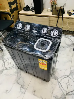 Nasco NAS-07-TW 7kg Semi Automatic Twin Tub Washing Machine - Black
