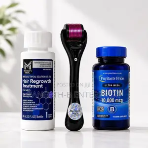 Member's Mark Minoxidil 5% + Puritan's Pride Biotin 10,000 MCG Combo
