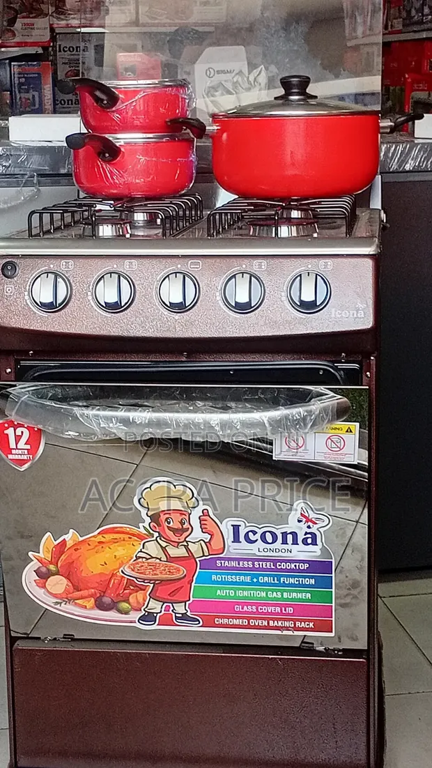 Icona 50/50 Gas Cooker with 7kg Capacity - 1