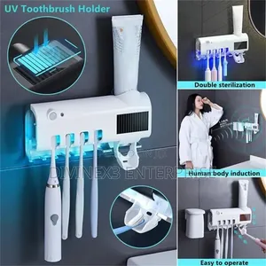 UV Toothbrush Sterilizer & Automatic Toothpaste Dispenser
