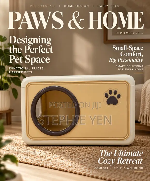 Modern Enclosed Pet House for Cats & Small Dogs - 1