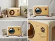 Modern Enclosed Pet House for Cats & Small Dogs - 4