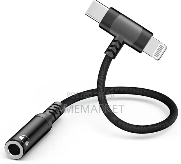 2-in-1 Lightning to 3.5mm Headphone Adapter with USB-C - 1