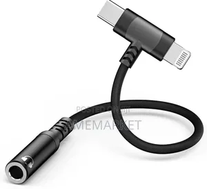 2-in-1 Lightning to 3.5mm Headphone Adapter with USB-C