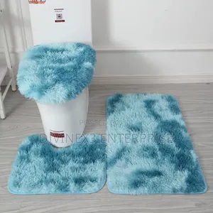 3-Piece Toilet Fluffy Carpet Set
