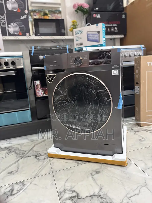 Unique TCL Front Load Automatic Wash Dry (10kg) Gray - 1