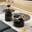 Center Table - Dark Smoked Tempered Glass Tops - 2
