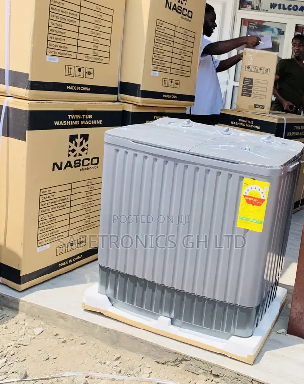 Brand New Grey Nasco 11KG Twin Tub Washing Machine - 1