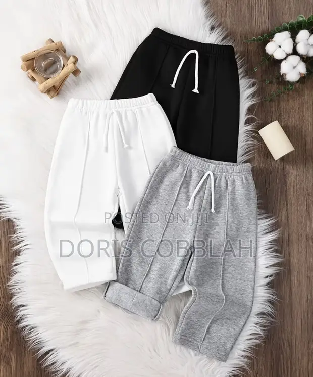 3pc Jogger Set - White, Ash, Black - 1