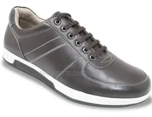 Pegasus Leather Wide Fit Trainers - Brown