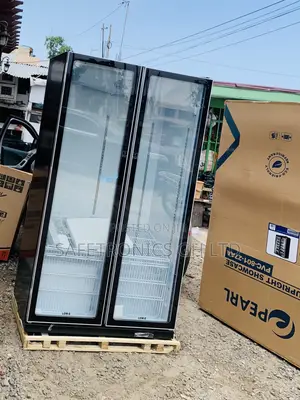 New Pearl 690L Glass Display Double-Door Fridge