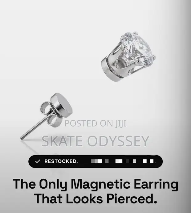 Snap On Magnet Earrings - Silver - 1