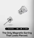 Snap On Magnet Earrings - Silver - 1