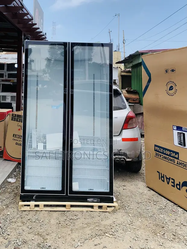 Pearl 690L Glass Display Double-Door Fridge - 1