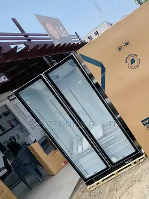 Massive Pearl 690L Glass Display Double-Door Fridge
