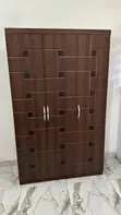 Brown 3-Door Wooden Wardrobe - 4