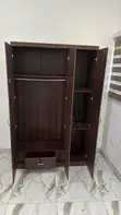 Brown 3-Door Wooden Wardrobe - 5