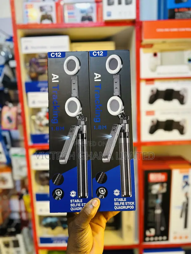 C12 AI Tracking 1.8M Selfie Stick Tripod - 1