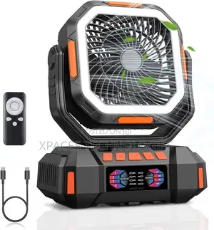 40,000mAh 3-in-1 Rechargeable Camping Fan with LED Light