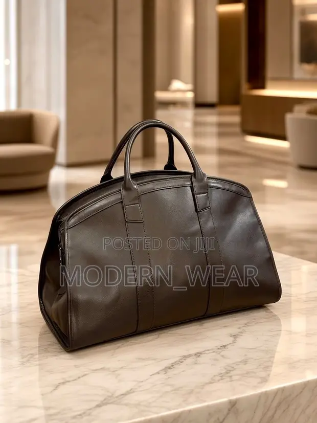 Solid Leather Mid-Size Duffle Bags - 1