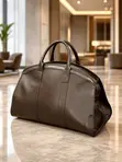 Solid Leather Mid-Size Duffle Bags - 3