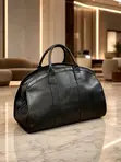 Solid Leather Mid-Size Duffle Bags - 4