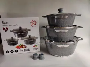 W.K 6pcs Granite Coating Soup Pot Set