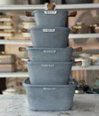 Uakeen 5pcs Granite Non-Stick Square Pot Set - 1