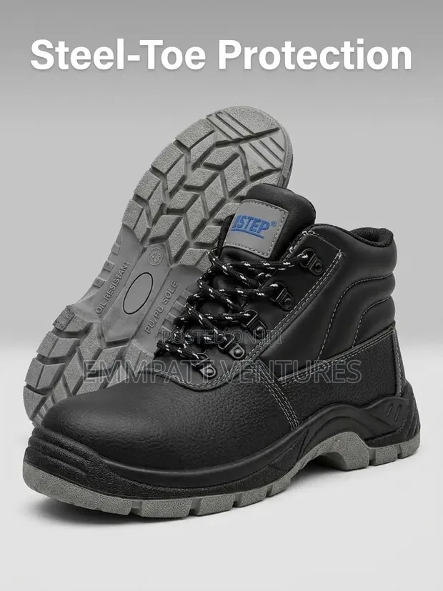 American Steel Industrial Safety Boots - Steel Toe - 1