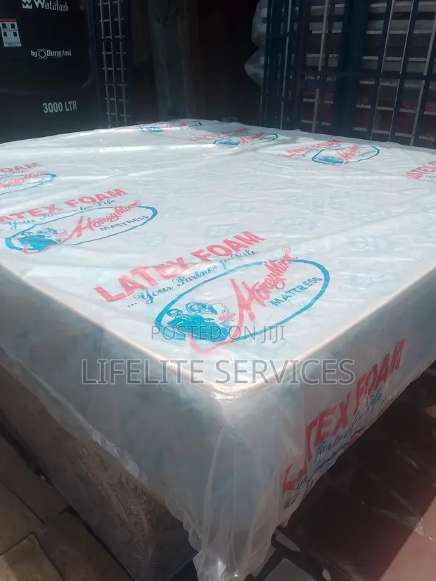 12" King Size Latex Foam Mattress | Jacquard Covered - 1