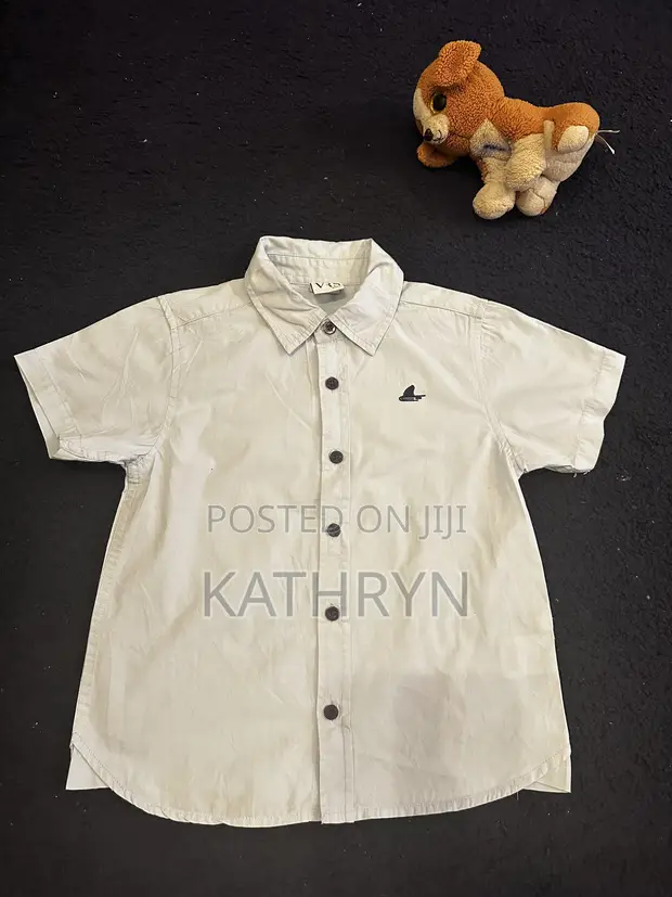 Boys Blue Linen Shirt (3-5Y) - 1