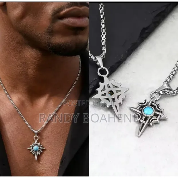 Celestial Compass Necklace - Stainless Steel - 1