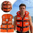Adult Life Jacket - Reflective Safety Vest with Collar - 3