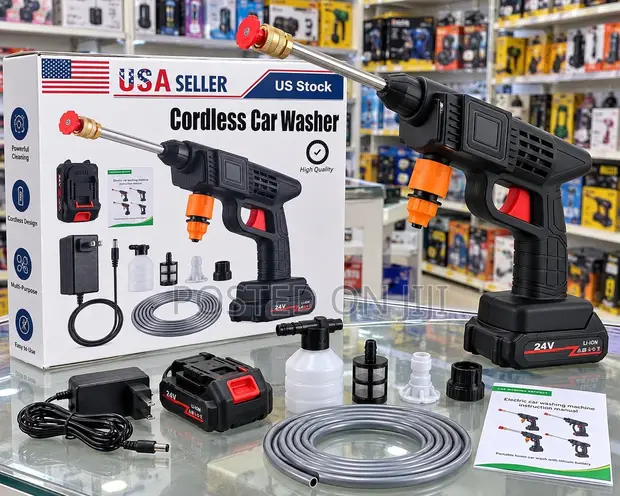 48V Cordless High Pressure Washer Gun with 2 Batteries - 1
