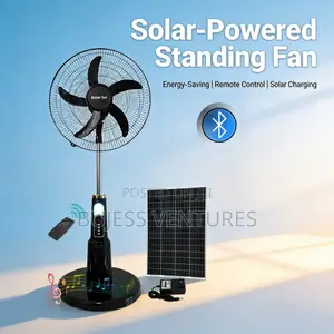 D.light Solar Floor Fan with Bluetooth Speaker