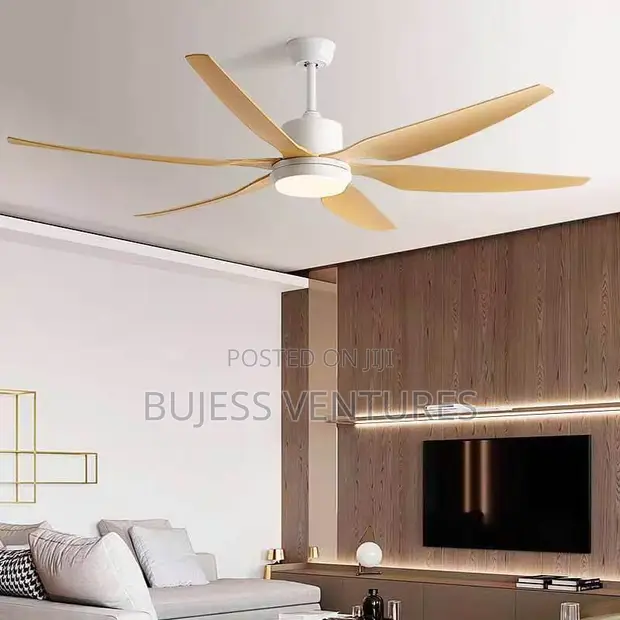 Art Ceiling Fan with Light and Remote - 1