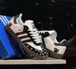 Adidas Samba Sneakers - White & Black with Heart Detail - 1