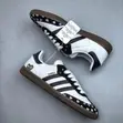 Adidas Samba Sneakers - White & Black with Heart Detail - 2