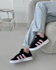 Adidas Campus 00s Sneakers - Black Suede, Pink Stripes - 1