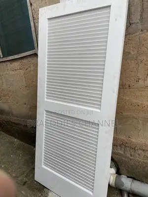 White Louvered Wooden Door - Brand New