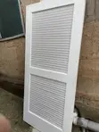 White Louvered Wooden Door - Brand New - 1