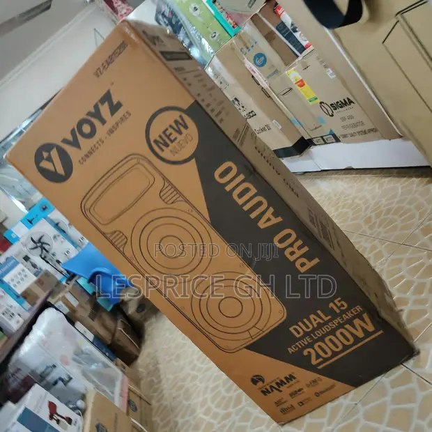 Rechargeable Voyz 2000 Watt Bluetooth Speaker with Mic & Stand - 1