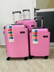 3-Piece Baellerry Luggage Bag Set - Pink - 2