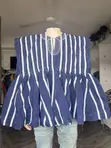 Blue and White Sleeveless Top - 2