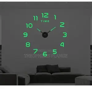 Frameless Wall Clock with 3D Acrylic Numbers
