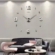 Frameless Wall Clock with 3D Acrylic Numbers - 3